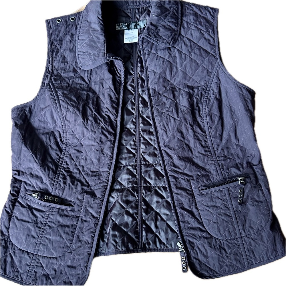 FOJ Women's Purple Quilted Vest
